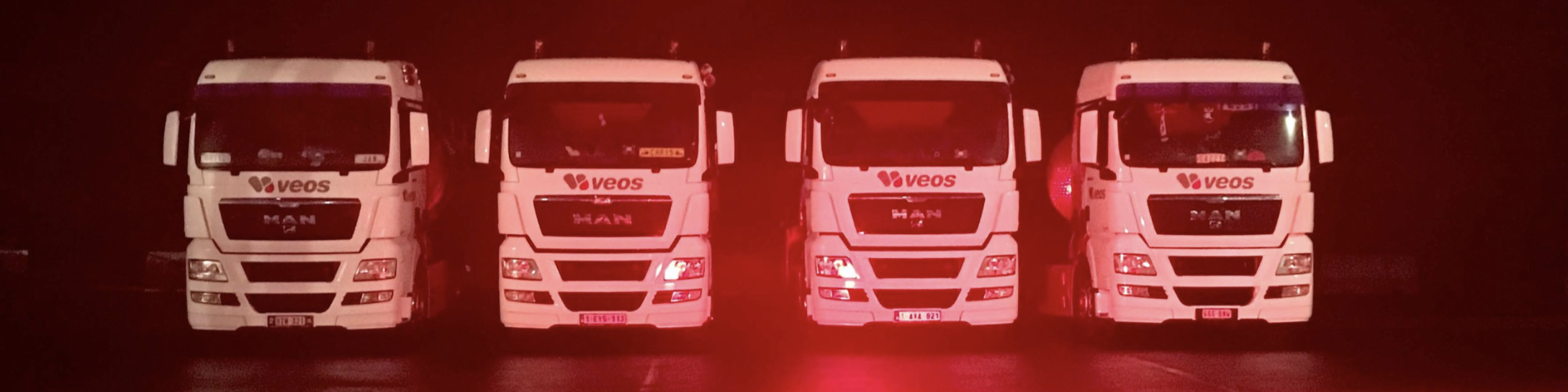 vrachtwagens op een rijtje tijdens corporate event