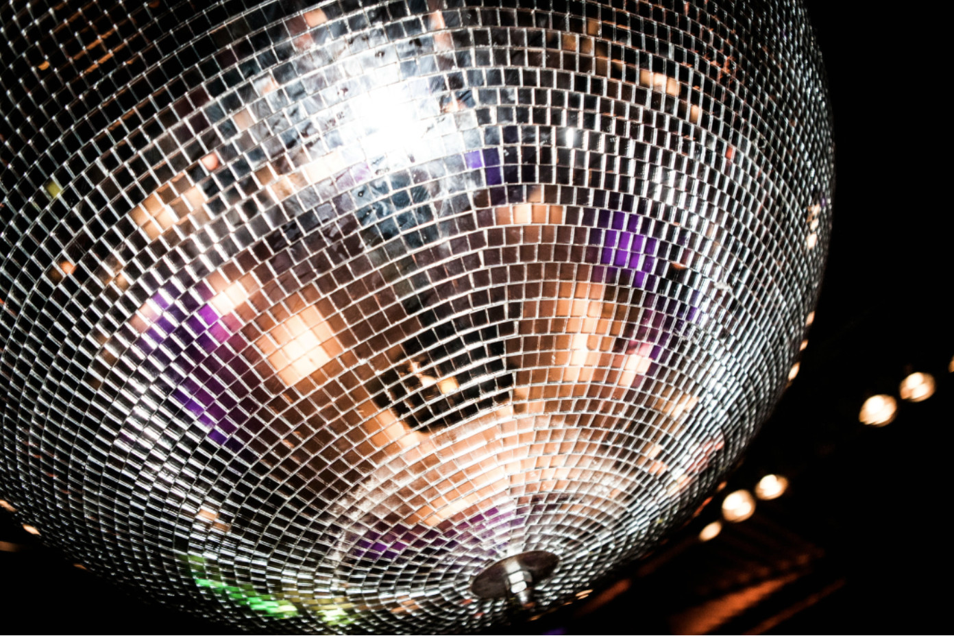 detail van discobal tijdens bedrijfsevent