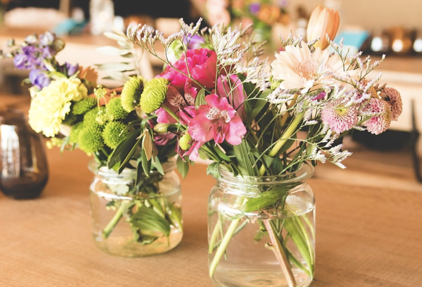 bloemen in vaasje