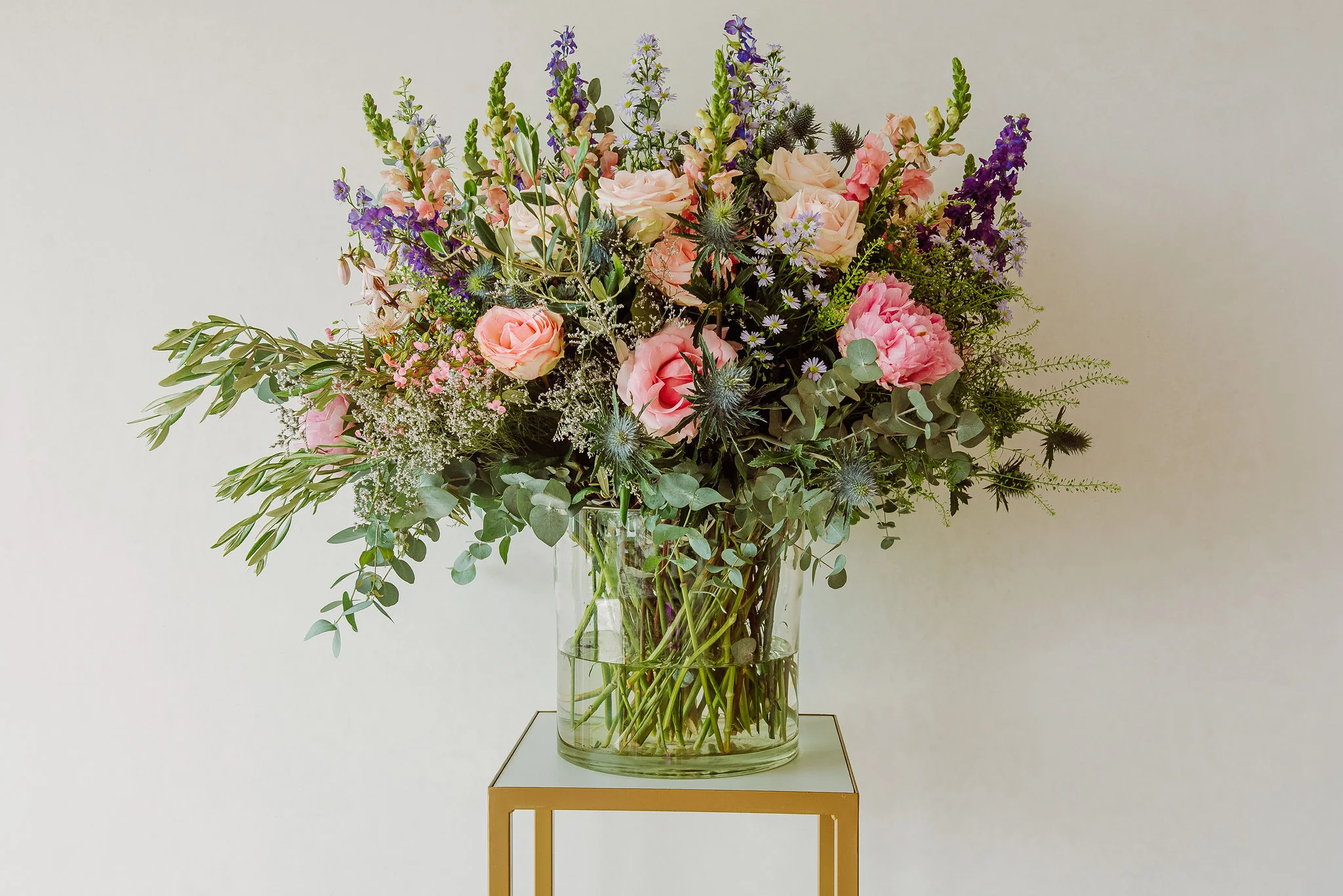 bloemen met roze accenten