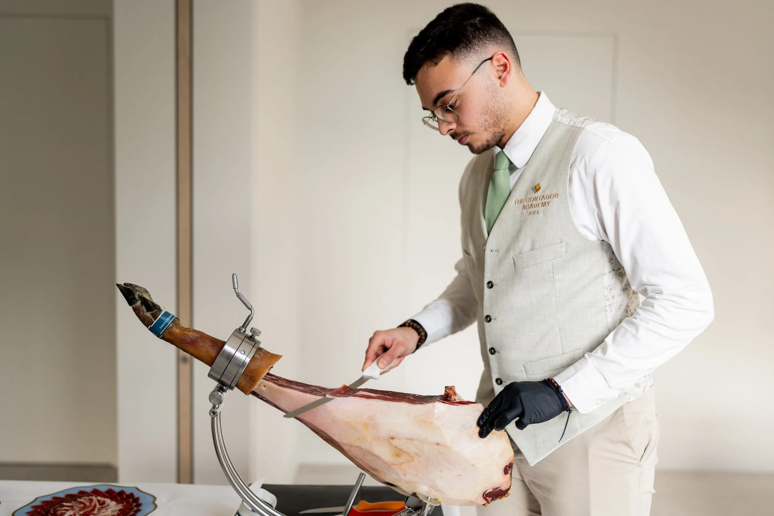 presentatie van ham op een private event