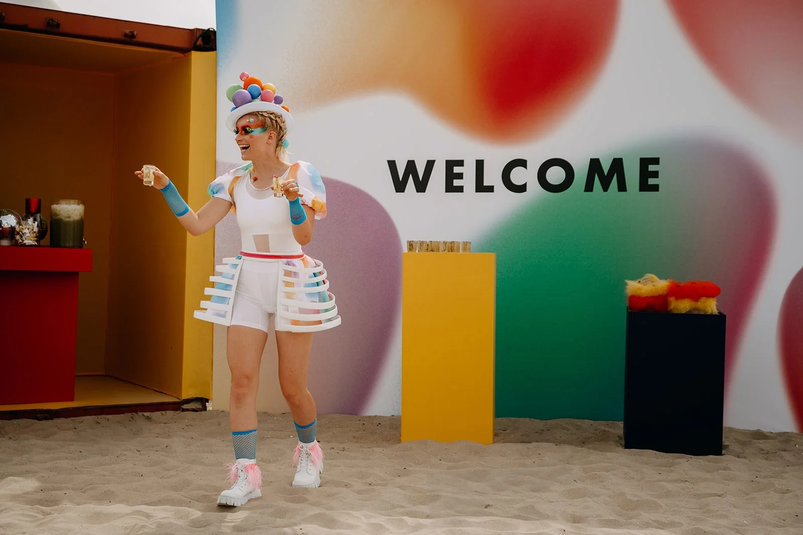 entertainer tijdens een klantenevent