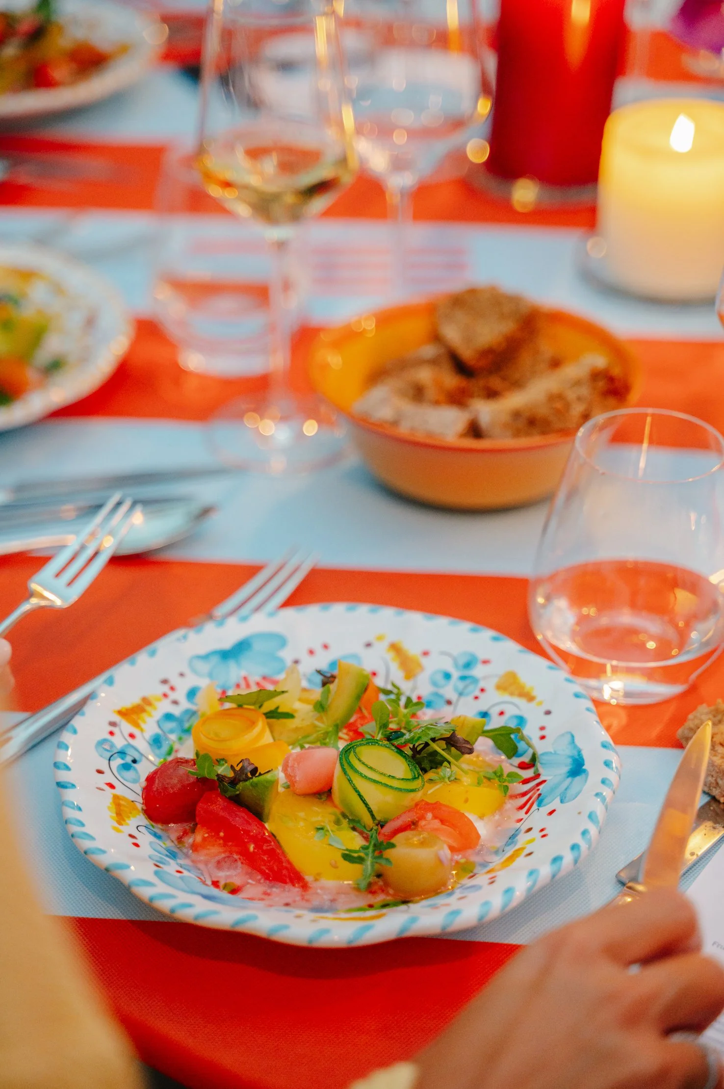 close-up van catering op 50ste verjaardagsfeest