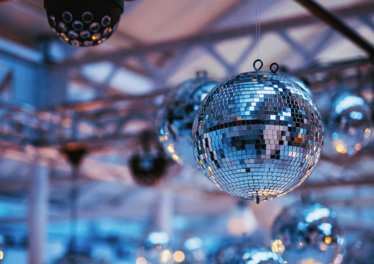 discoballen in de lucht