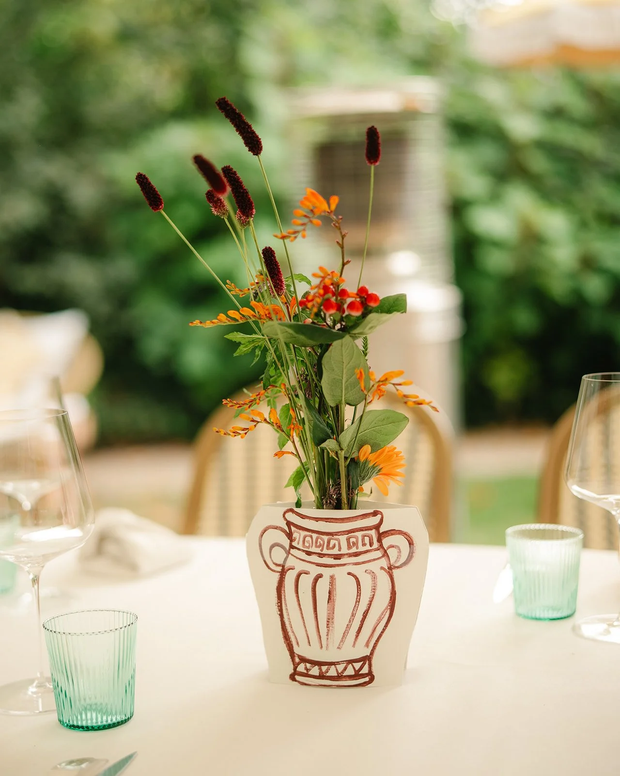 bloemenvaas met italiaanse styling