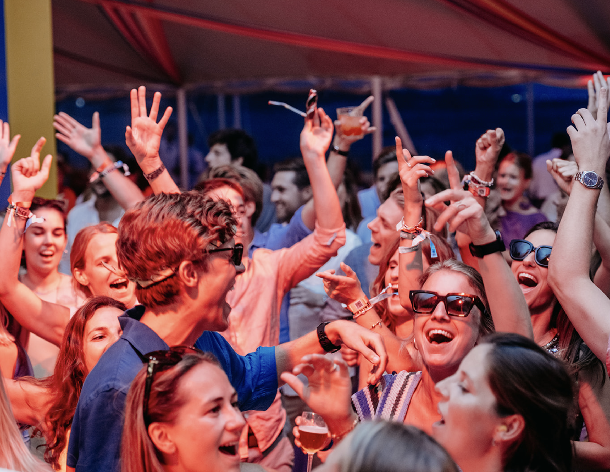 feestende mensen op festival