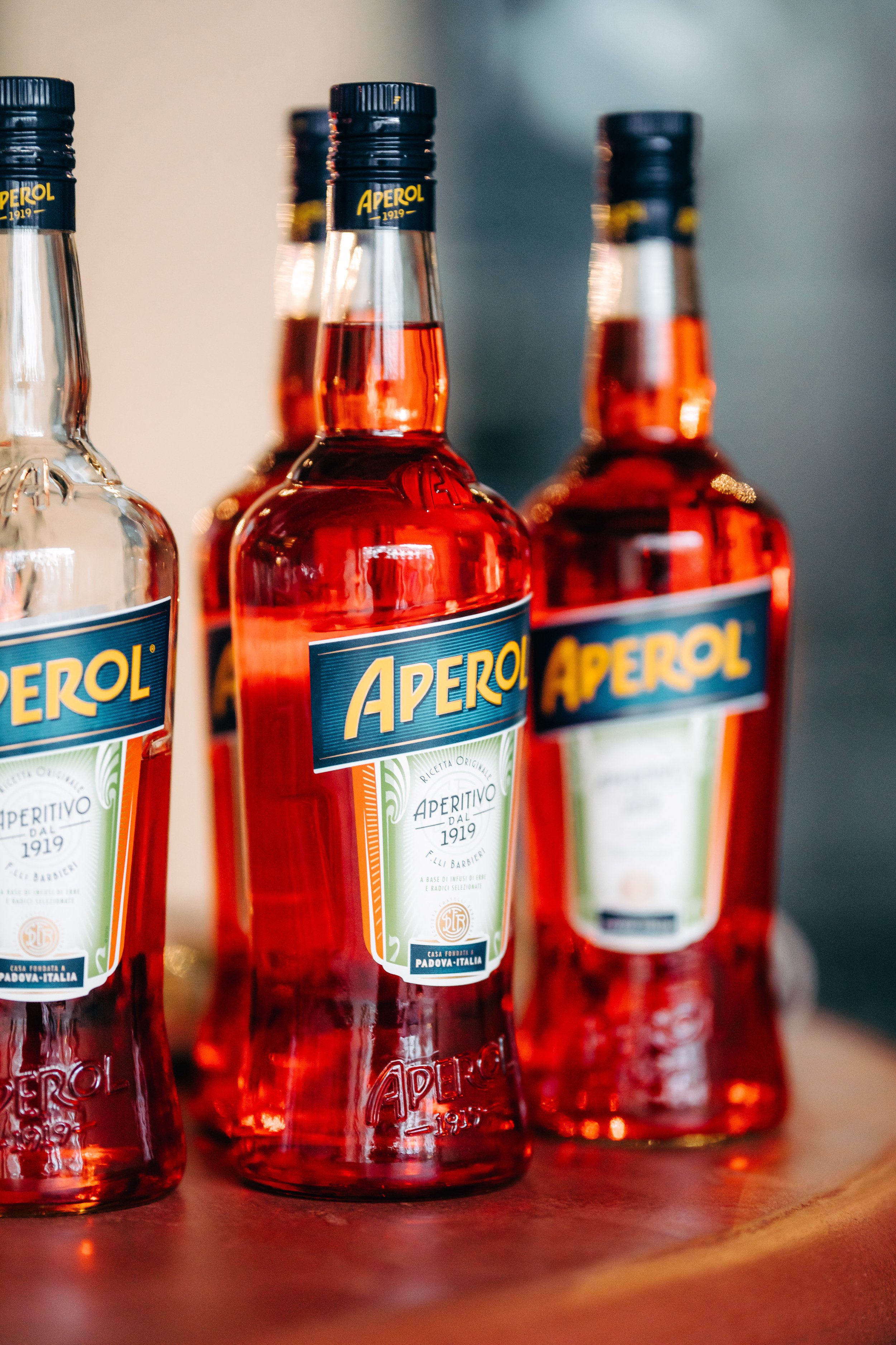 aperol drankjes tijdens een verjaardagsfeest