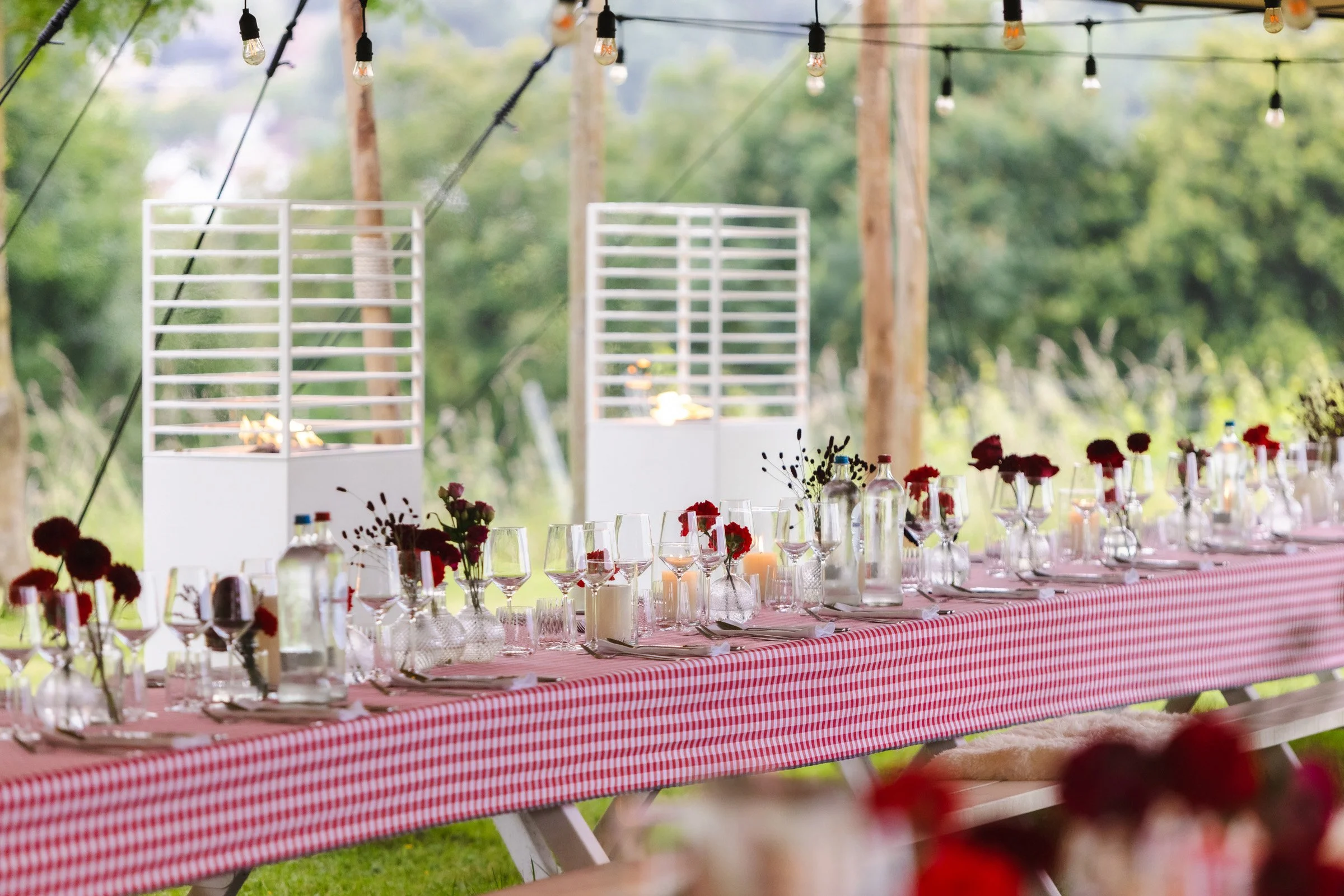 lange tafel voor diner