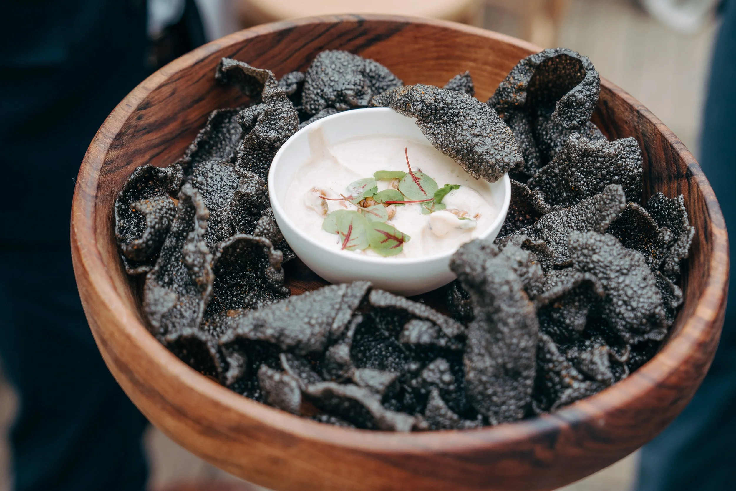 geserveerd hapje tijdens een familiefeest