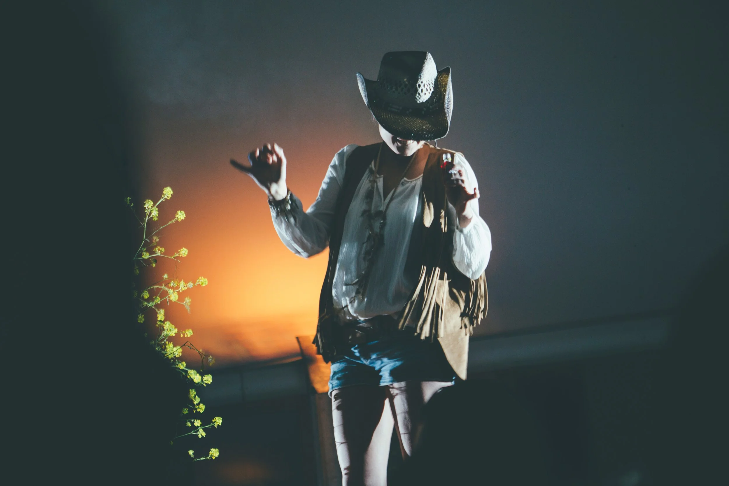 mensen verkleed in western thema