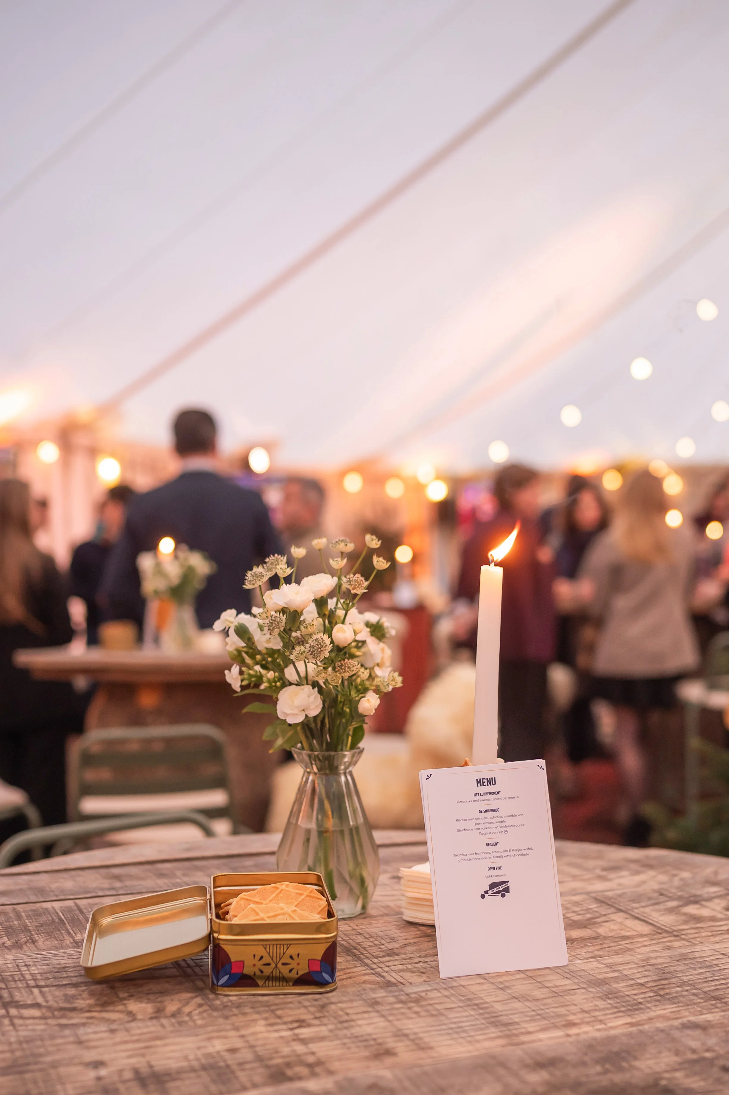 decoratie van receptietafel