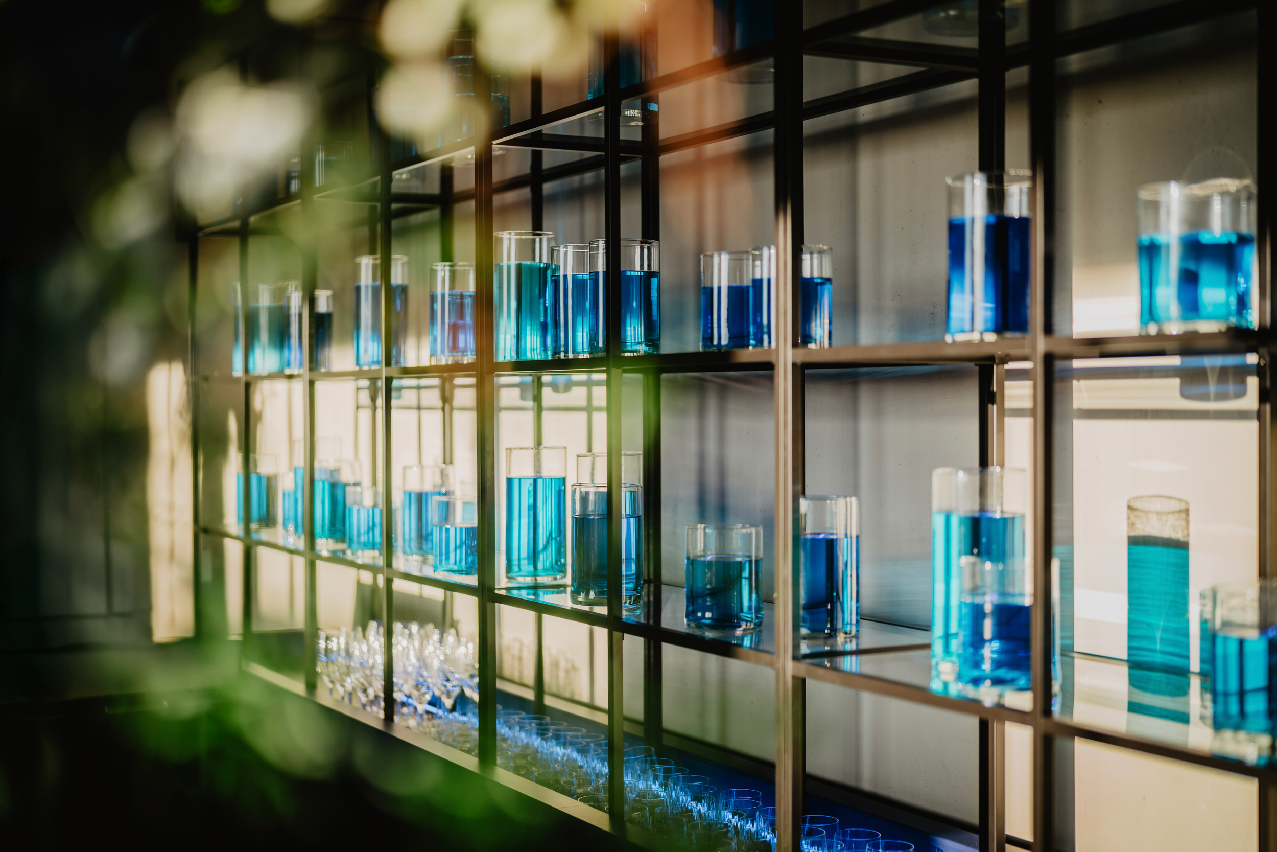 decoratie met blauwe tinten