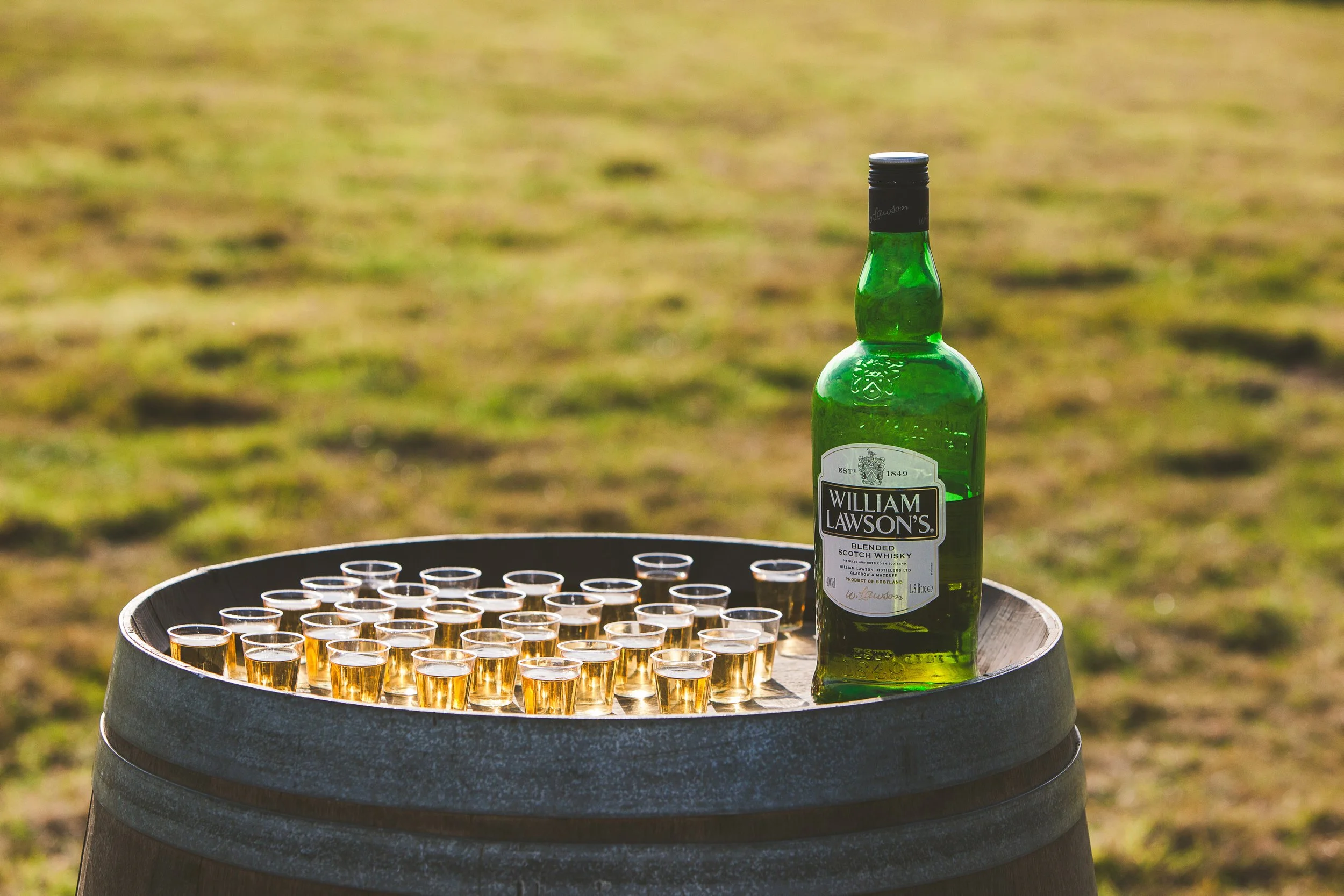 whiskey in shot glaasjes