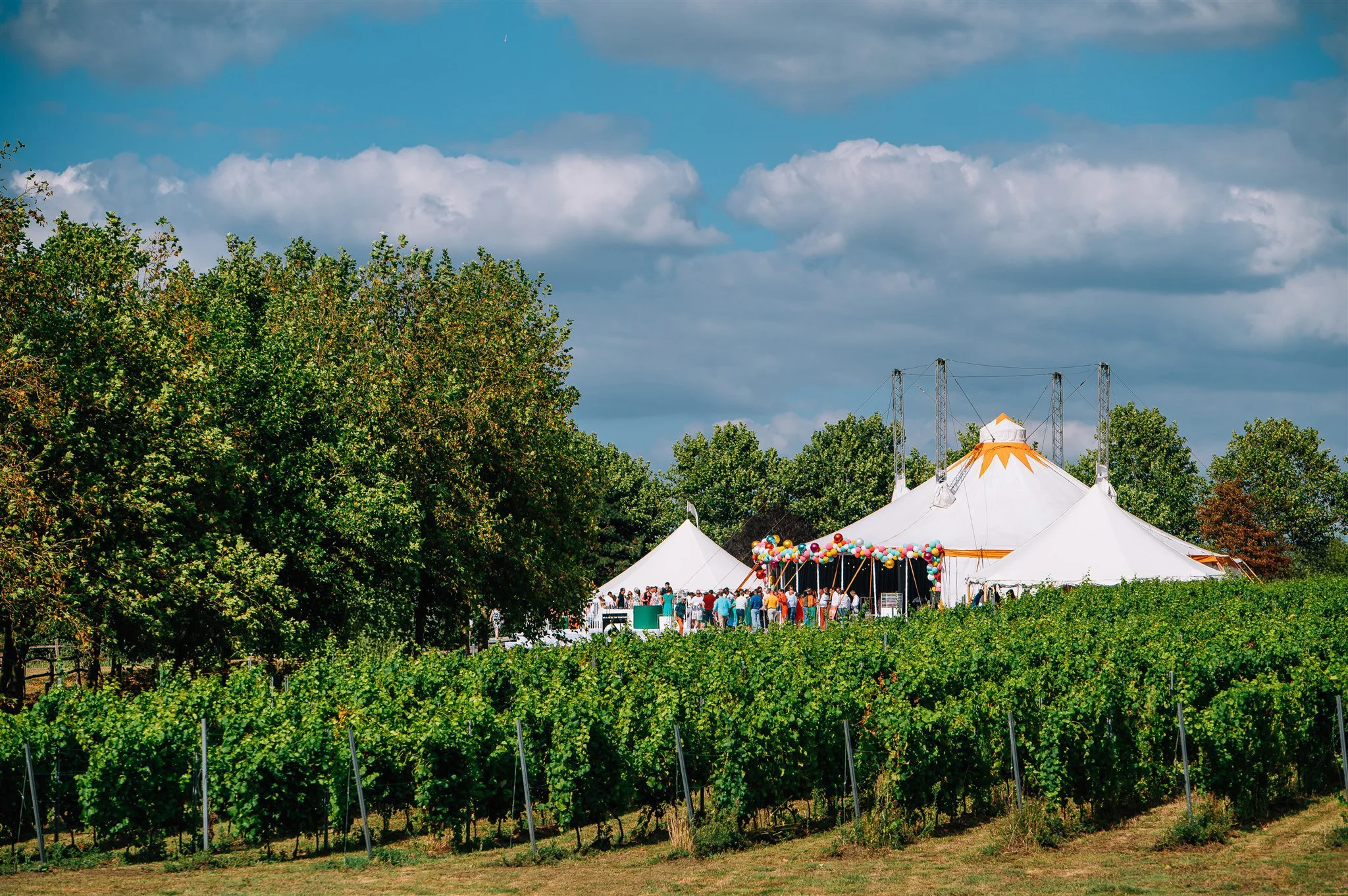 circustent op wijndomein