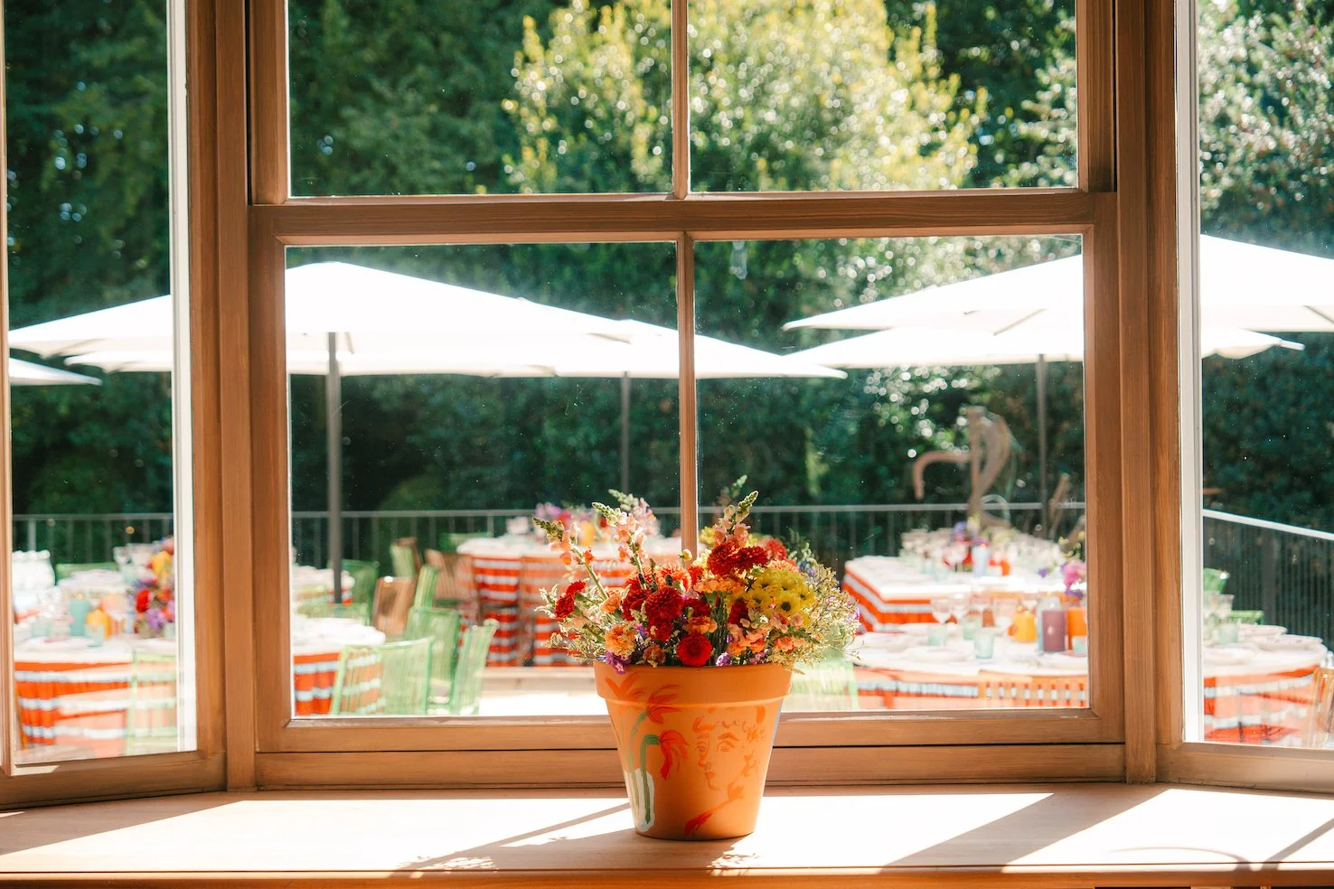 zomerse inkleding van een verjaardagsfeest met italiaans thema