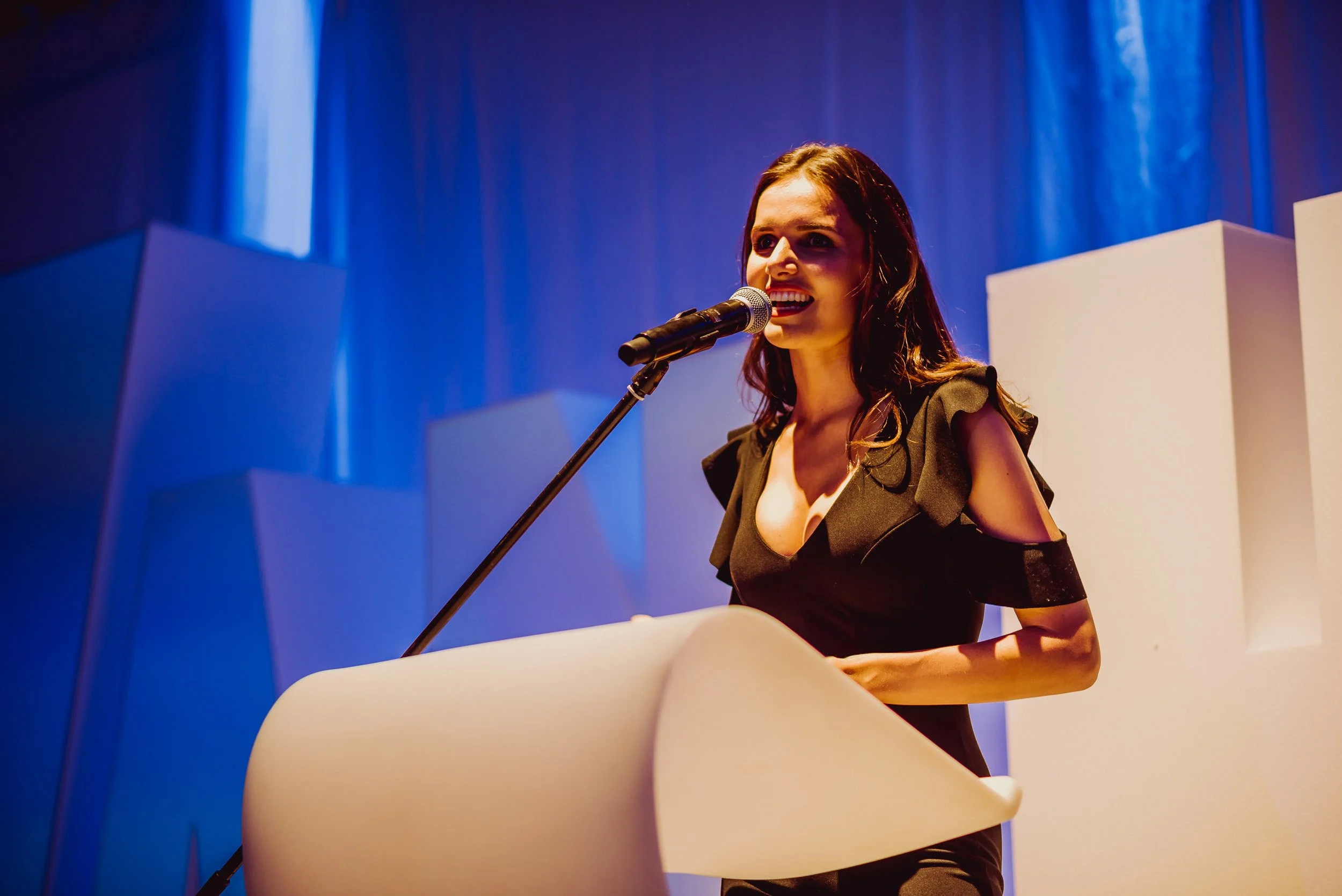 speech die gegeven wordt op bedrijfsevent