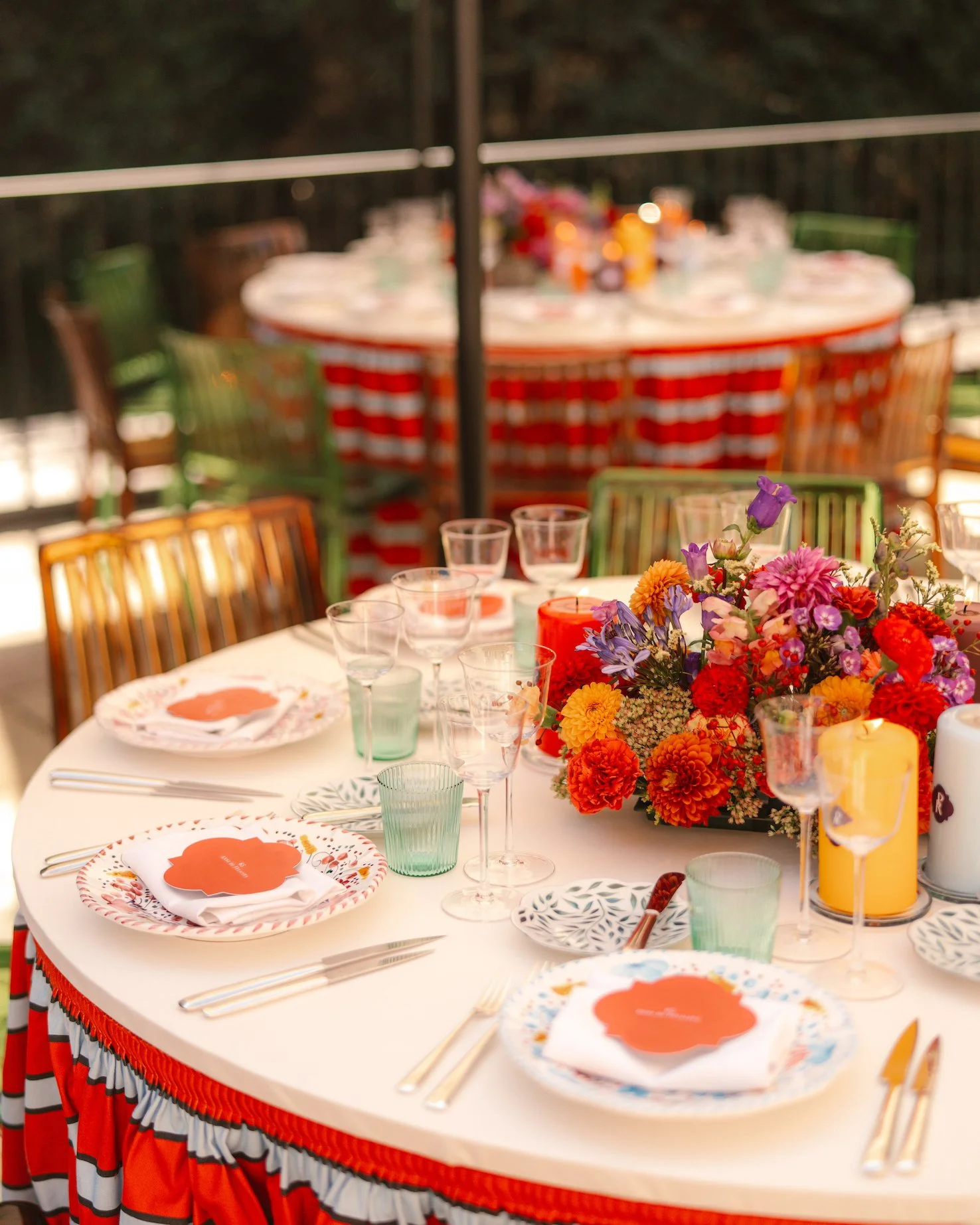 tafel styling in italiaanse sfeer voor verjaardagsfeest