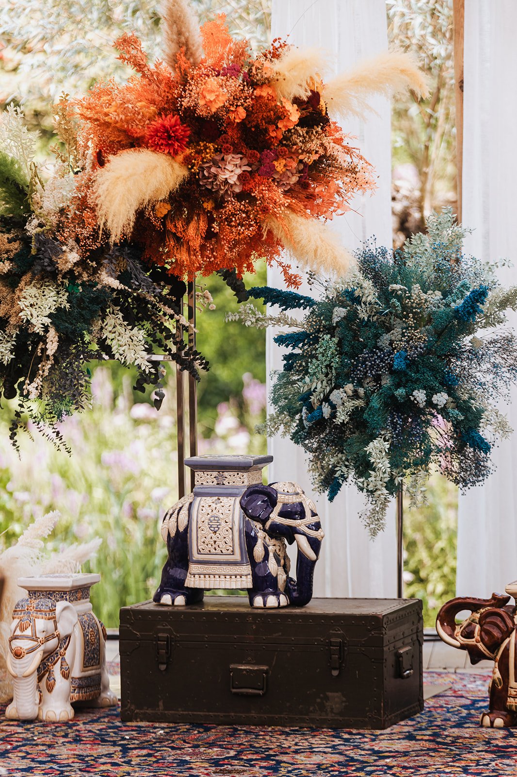 bohemien decoratie op huwelijk