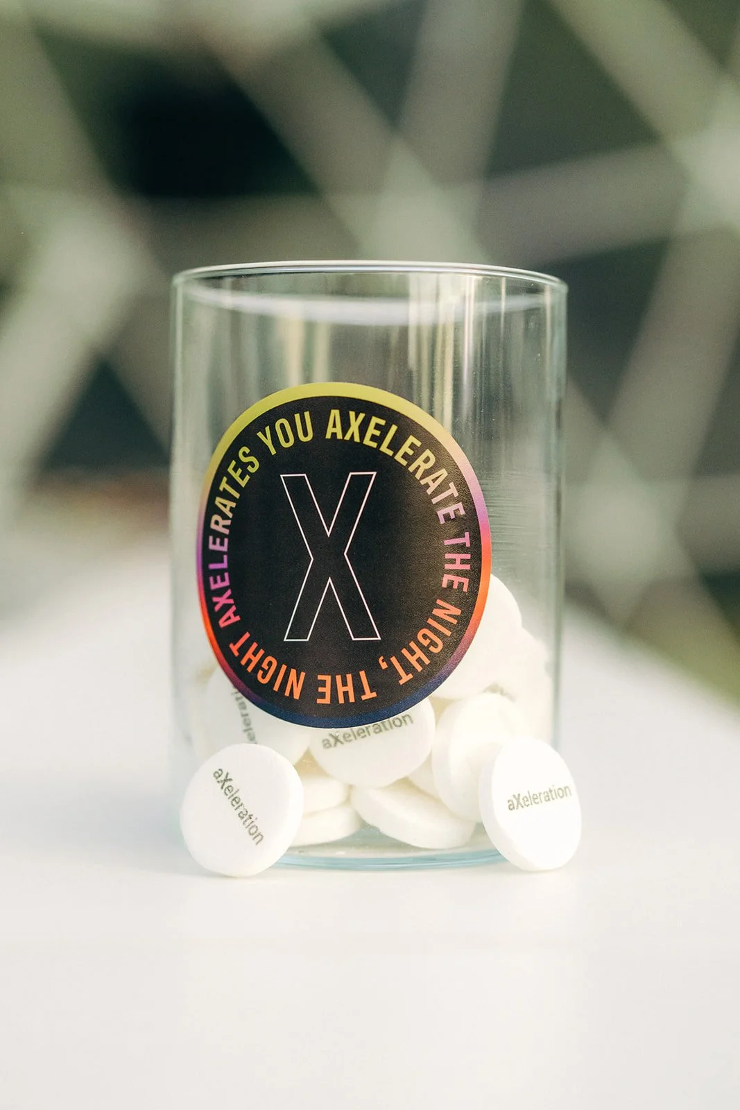 close-up van decoratie op mini-festival