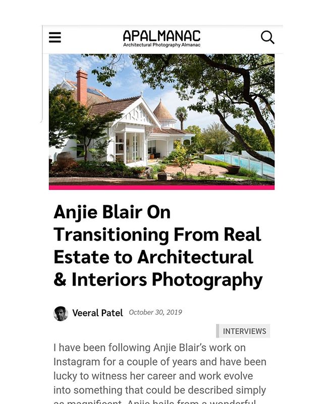 Feeling chuffed. Interviewed by @mrveeral for the Architectural Photography Almanac (@mpkelley_ )on how I got my start in photography and where I am heading with my work.  Humbled to be asked, stoked to share. Link in bio.

Big ups to my RE clients t
