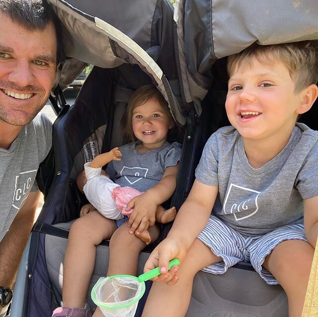 Matching family CLC shirts for our Saturday stroll.
