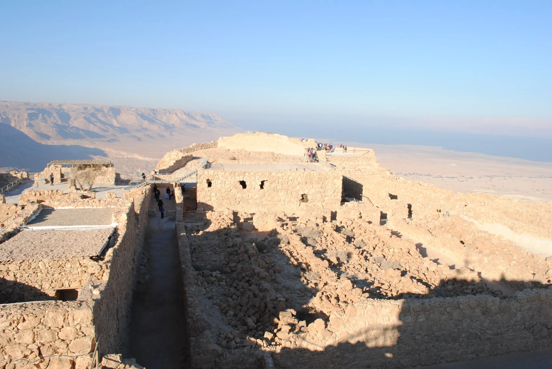 The ancient bricks of Masada.