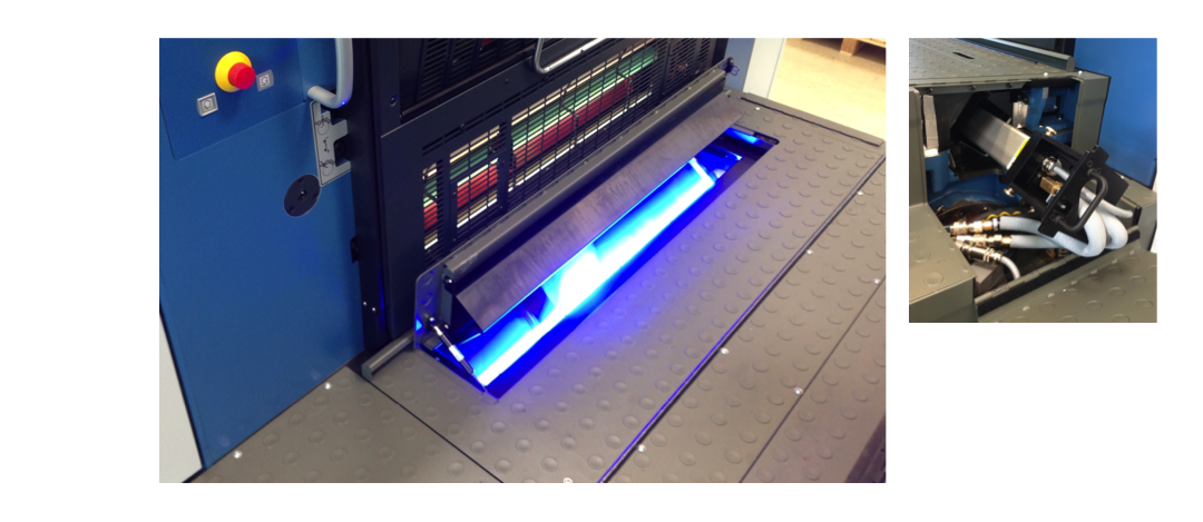 Installation
Example: 1x LED UV Module Installed Before the Turn (Perfector Press)
