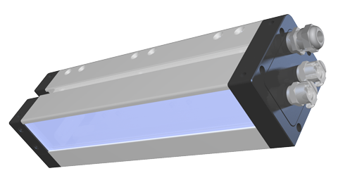 AMS Peak LED UV XP3 Final Cure module with emitter window shown