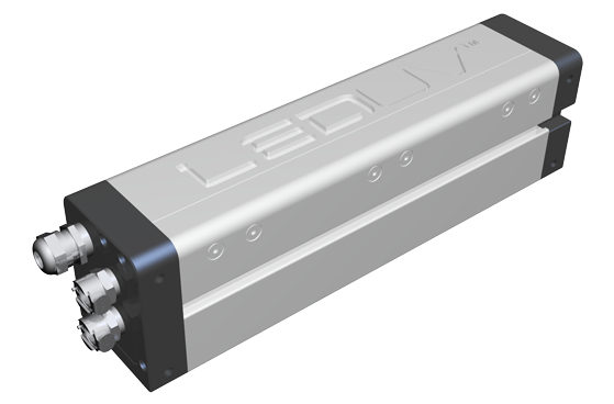 AMS LED UV XP3 Series curing module is available for final in inkjet applications in any width ranging from 3 inches (80mm) to much wider sheet and web widths.