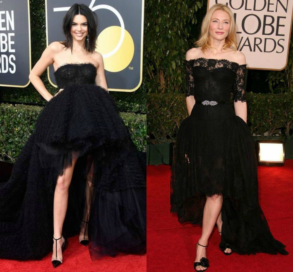 Kendall Jenner- Giambattista Valli 2018 | Cate Blanchett- Alexander McQueen 2007