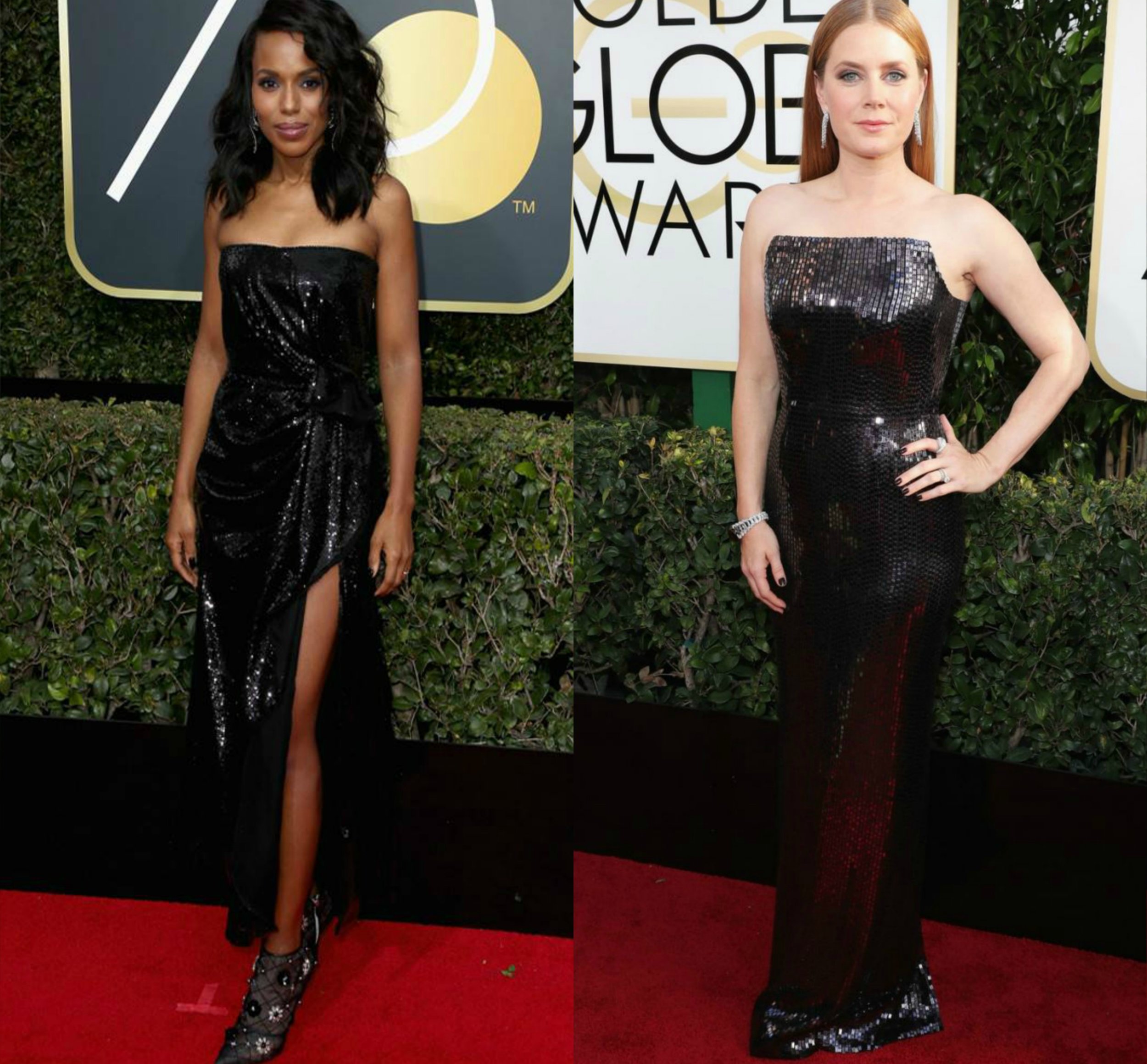 Kerry Washington- Prabal Gurung 2018 | Amy Adams- Tom Ford 2017