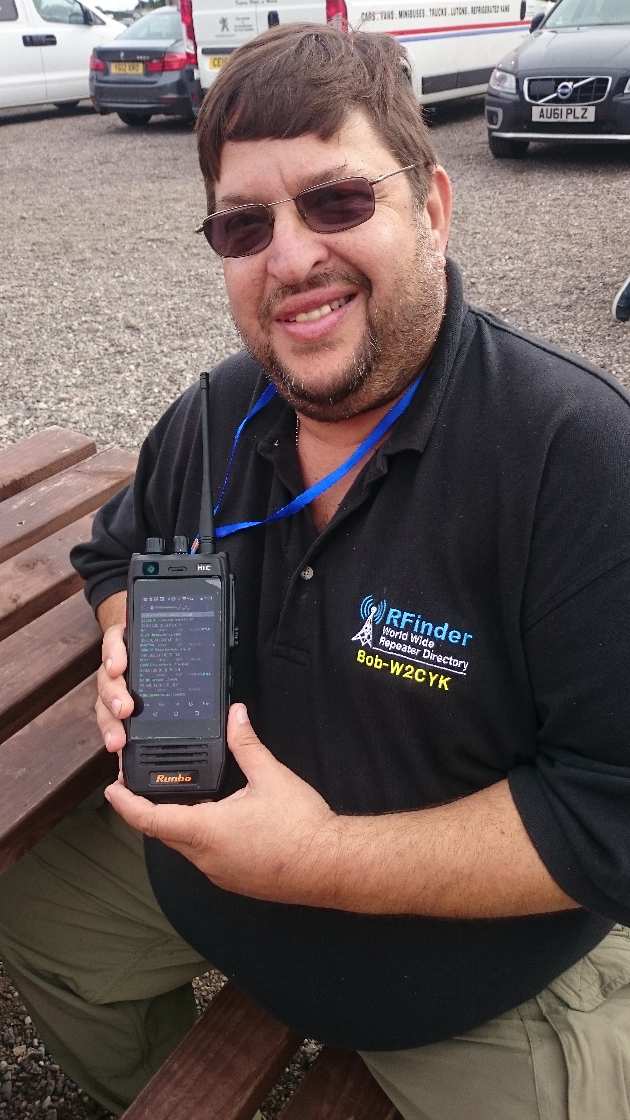  Robert Greenberg W2CYK with his RFinder Android Digital Radio 