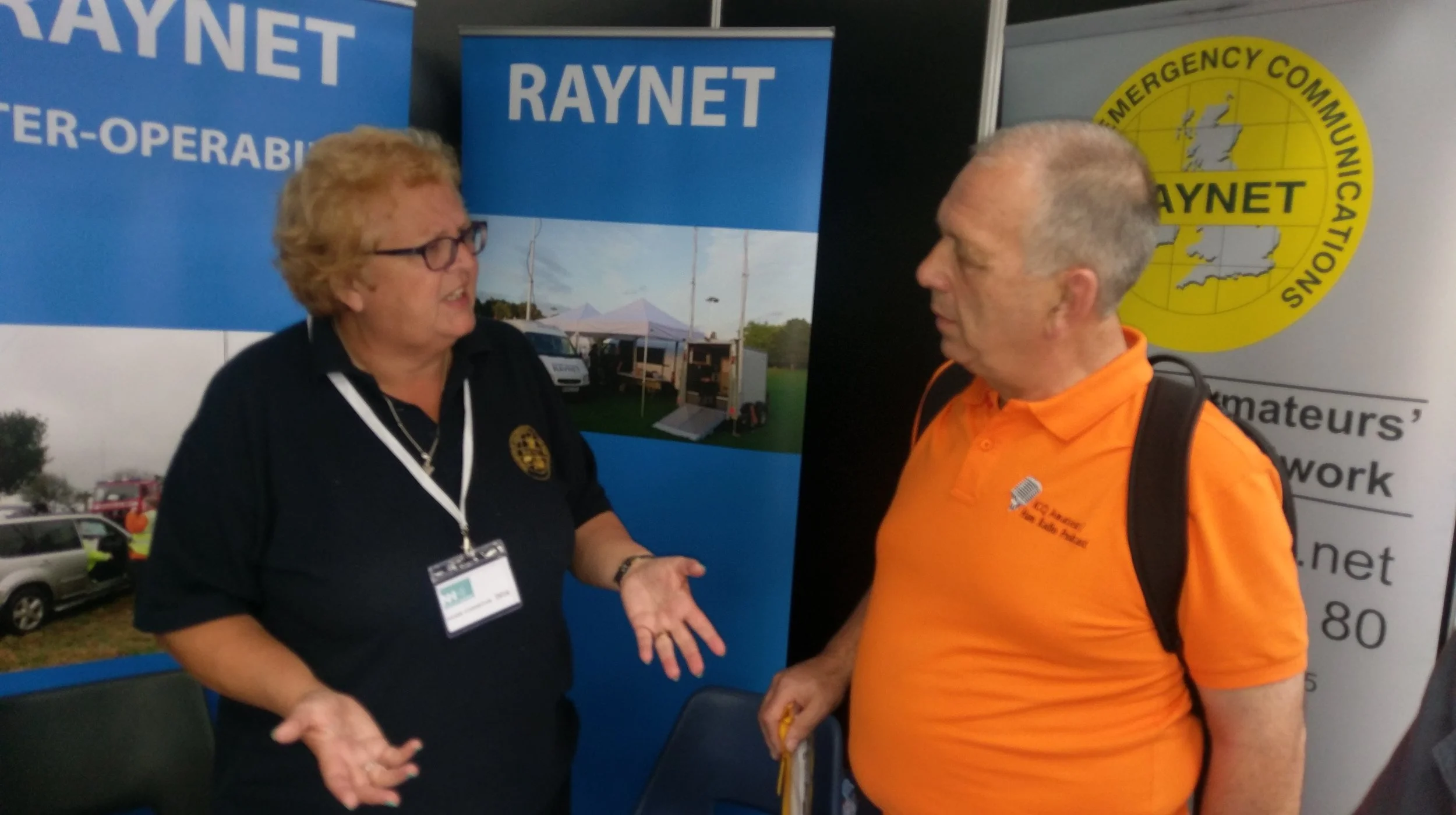 Martin Butler (M1MRB / W9ICQ) with RAYNET Chairperson Cathy Clark