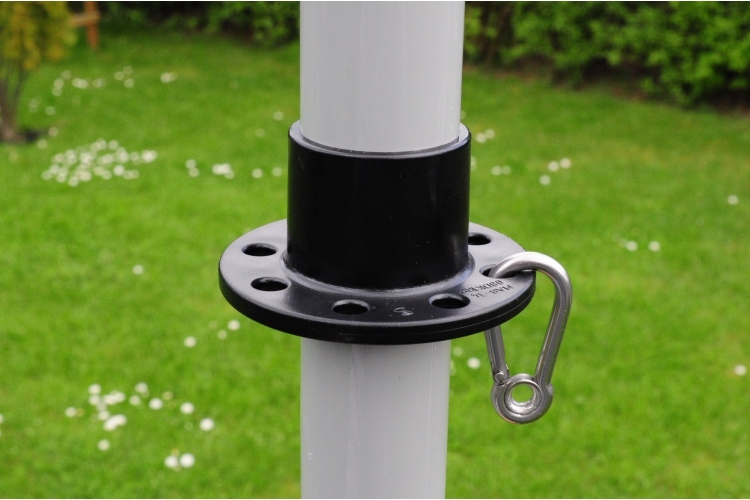 Rugged Guying Collars for Lightweight Masts — ICQ Amateur / Ham Radio