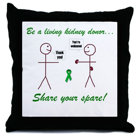 Share Your Spare Throw Pillow. Click Here.