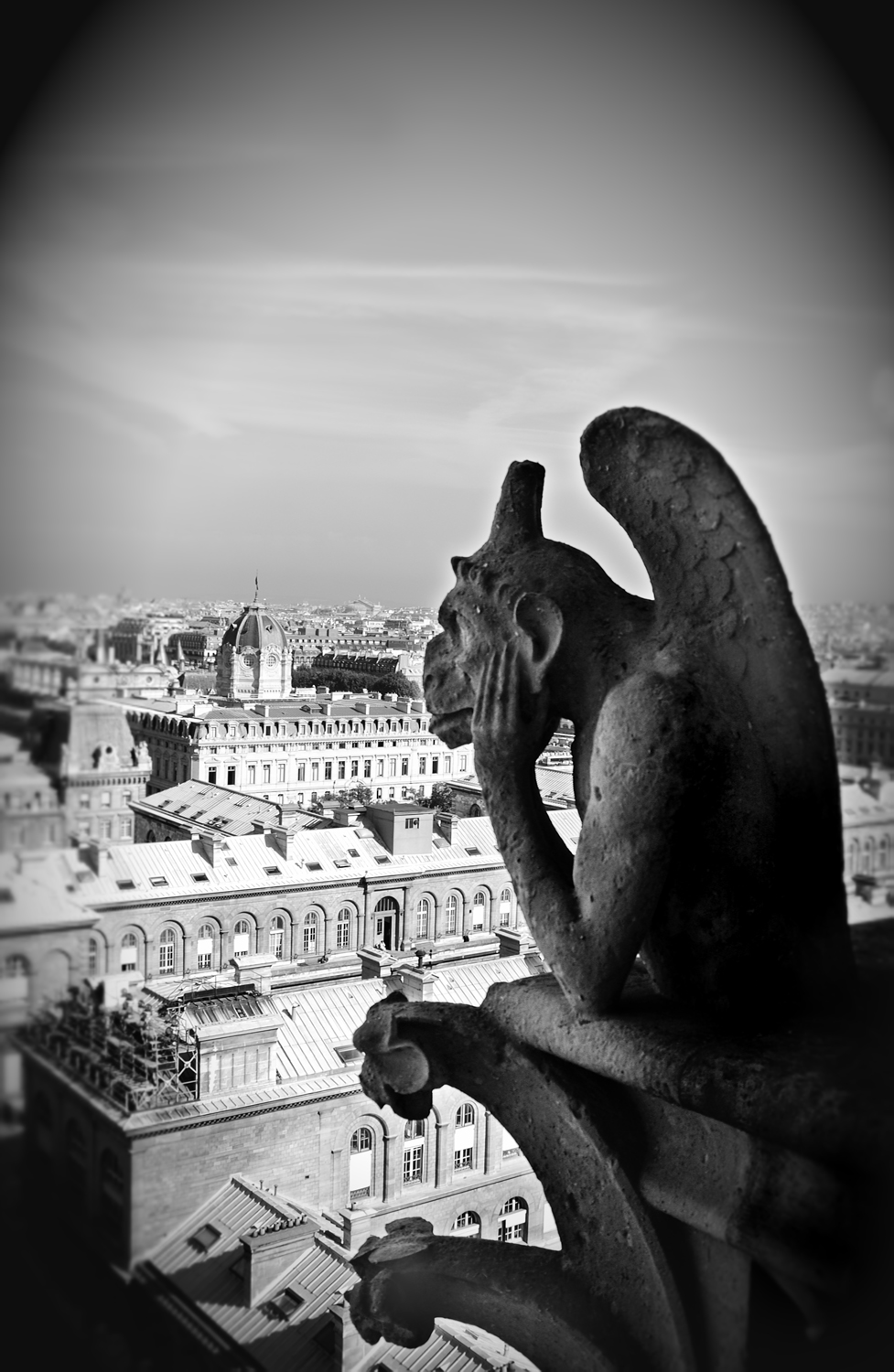 Gargoyle Over City