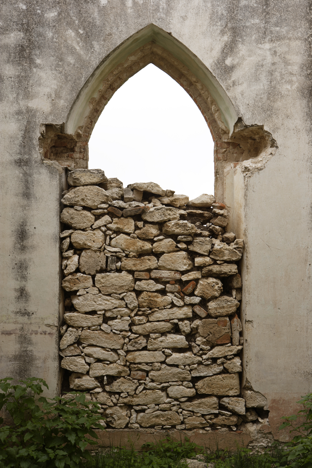 Stacked Stone in Window