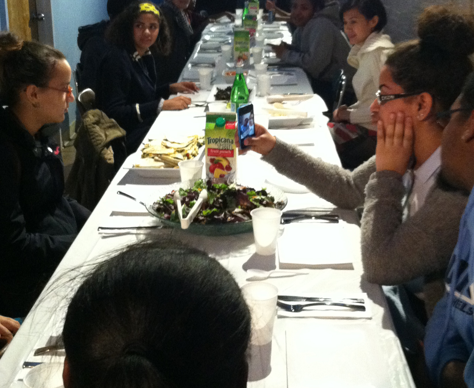 Blank Platers await their feast as they sit together as a team.