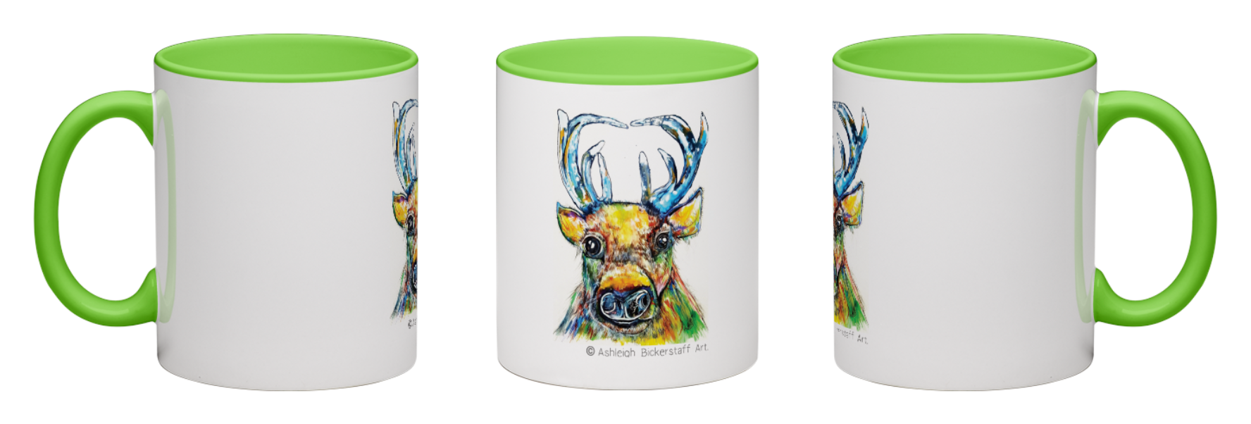 Ashleigh's Quirky Animal Illustrations on Mugs £13.00 (* Optional Prints Available ) | #ashebickillustrations | © Ashleigh Bickerstaff Art.