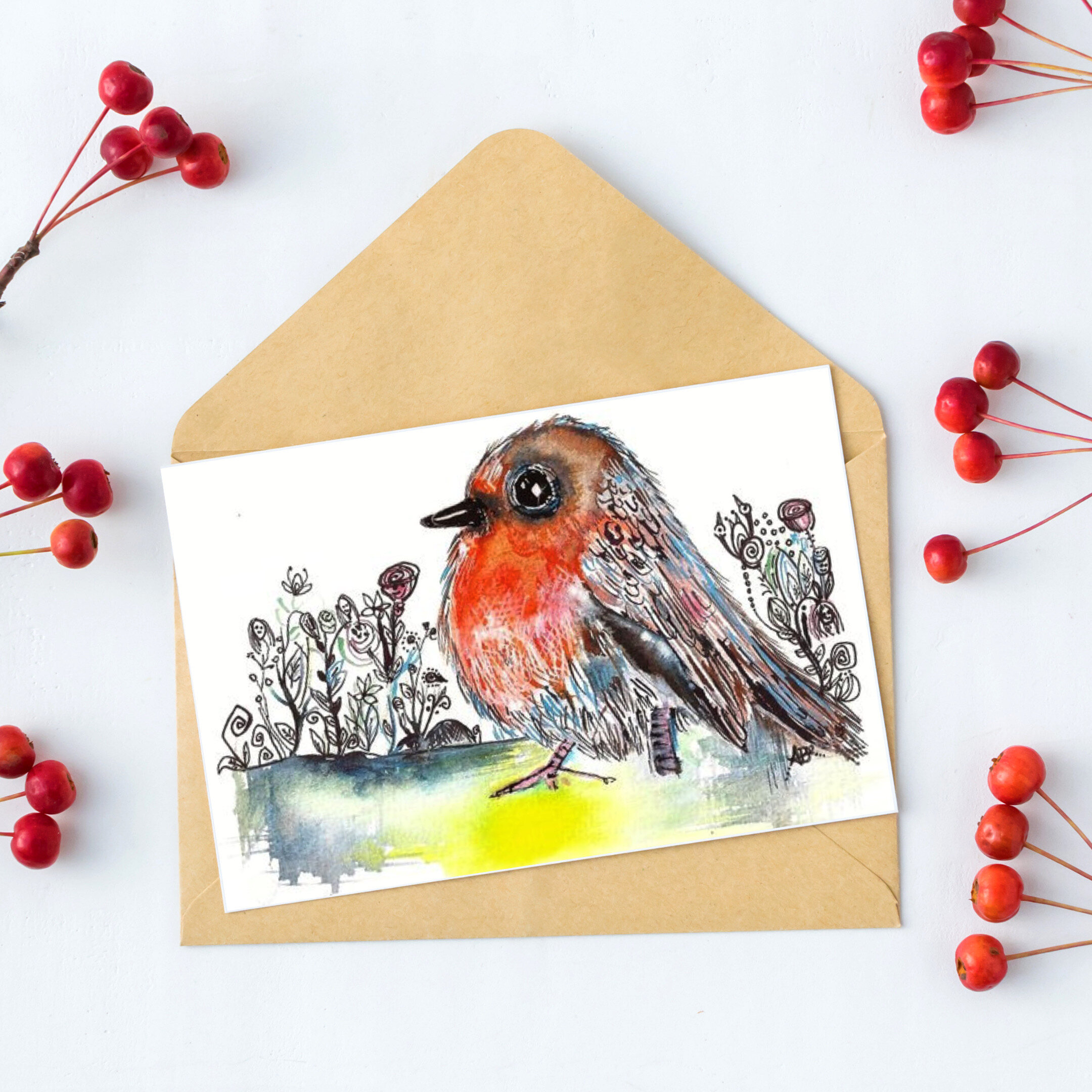 ‘Mr Robin’ Greeting Card 