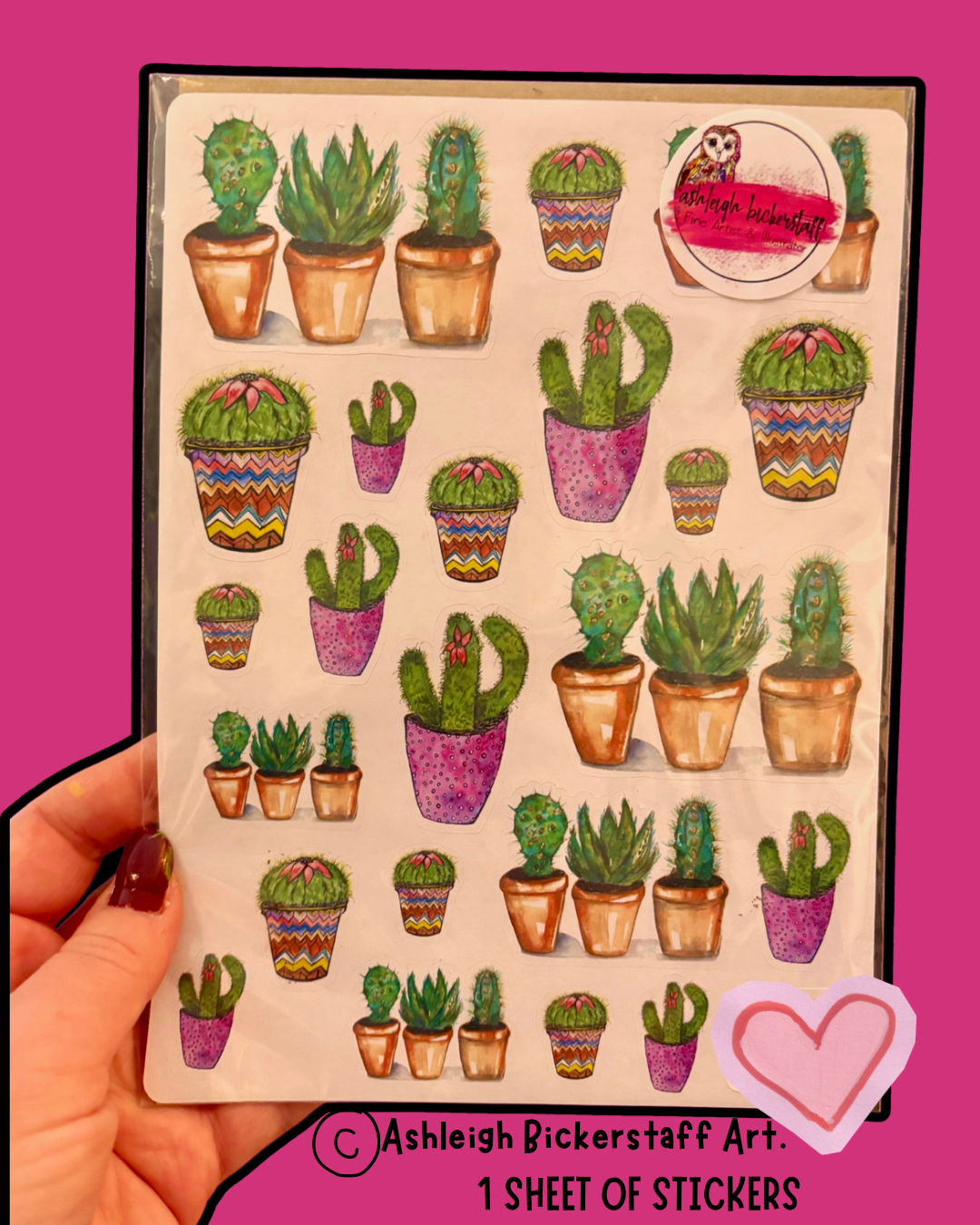 Crazy Cacti Series - Stickers
