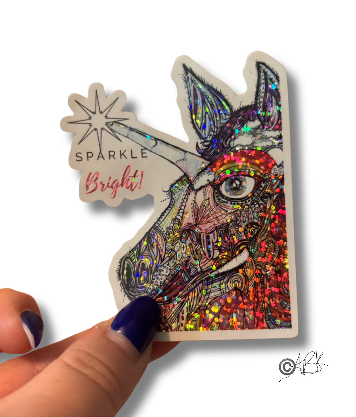 ‘Sparkle Bright!’ - ®️ Unicorn Sticker