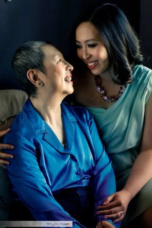 Spending the day with one of our favorite brides Wen-Yin and her mom, a cancer survivor. via WM Eric Images