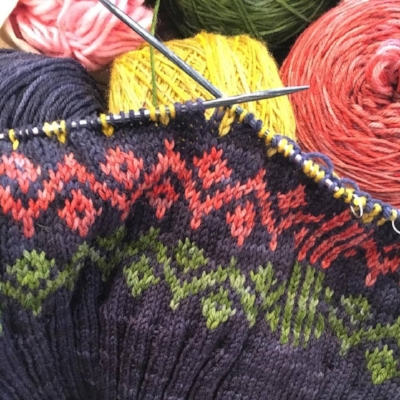 Ursula by Kate Davies in Kettle Dyed Sock Yarn