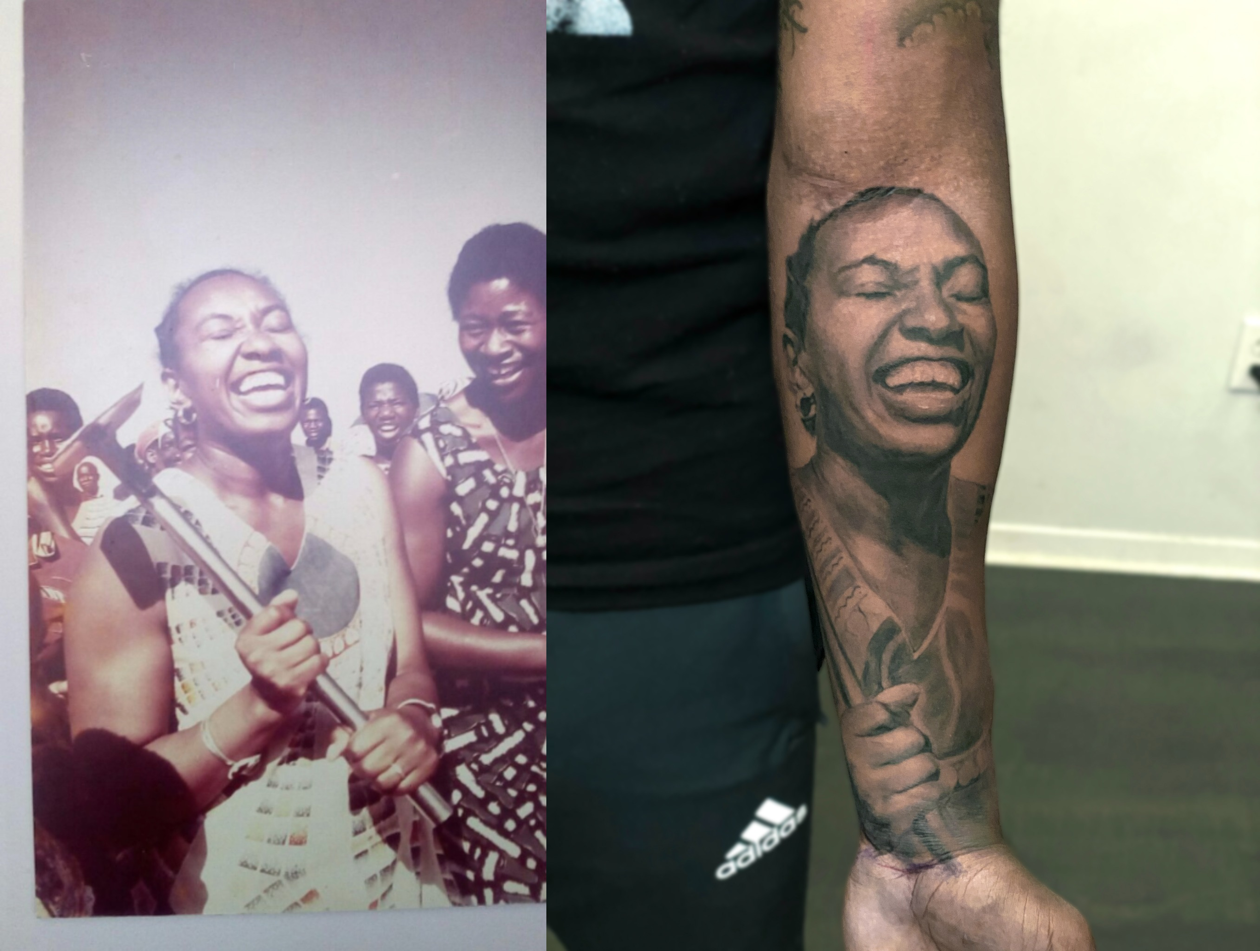 Portrait Tattoo Honoring a Mother’s Work in Zimbabwe
