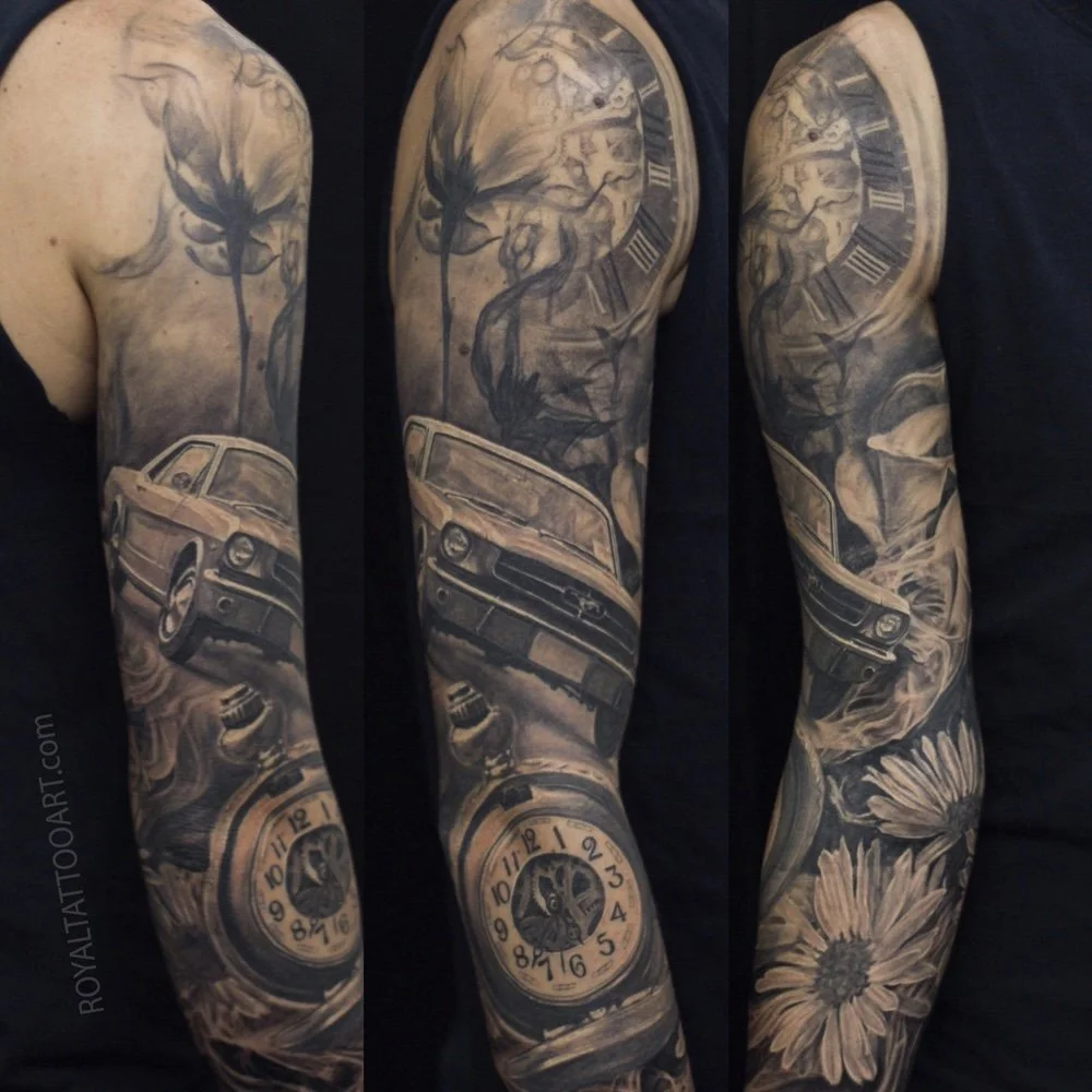 06-mustang-car-pocket-watch-full-sleeve-tattoo-black-and-grey-realism-nyc.jpg