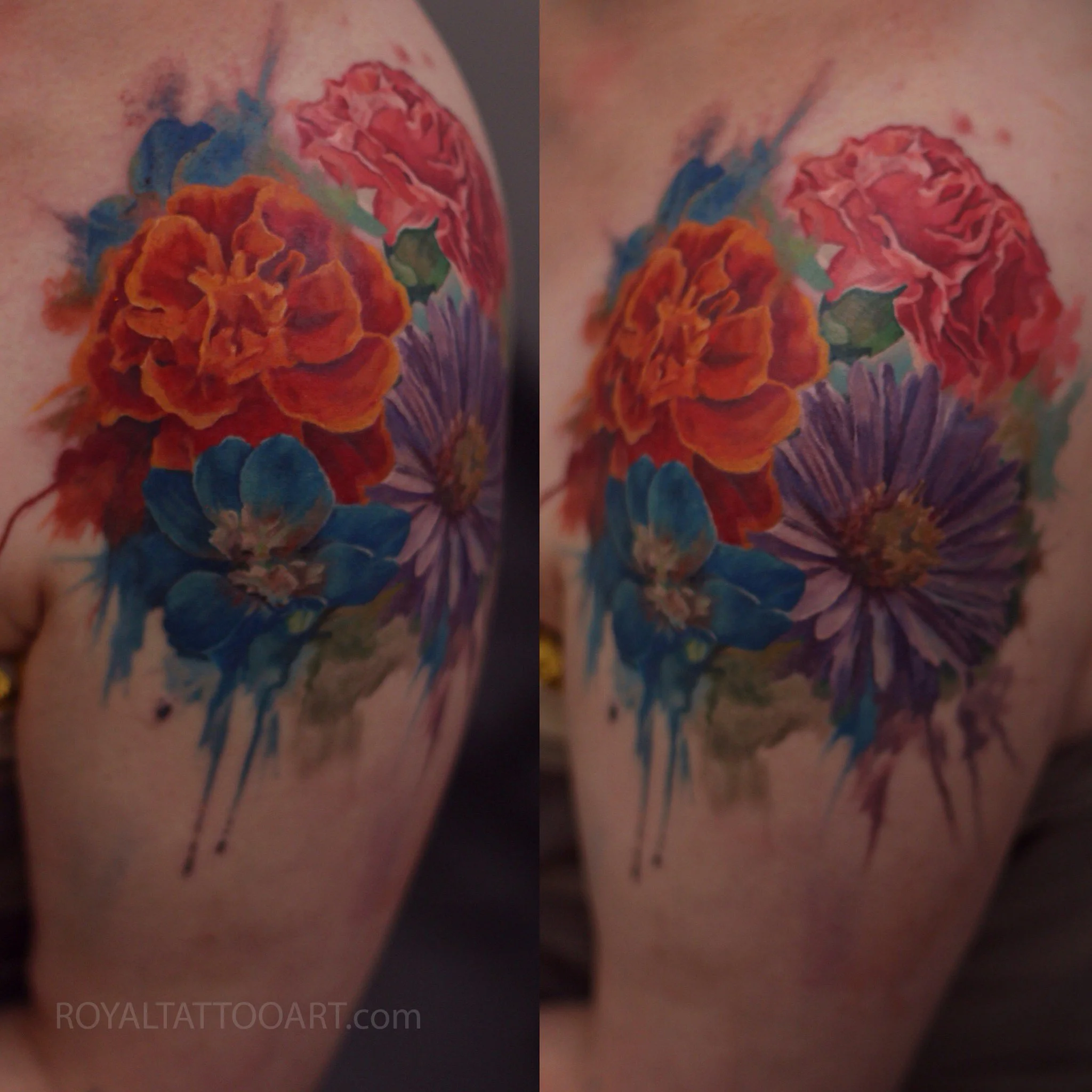 084-water-color-tattoo-flower-realistic-nyc-delphinium-aster-marigold.jpg