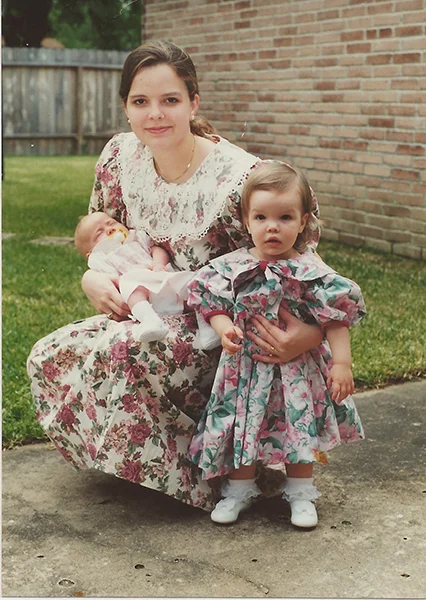 Me, Jordan (16 months) and Madison (2 months) in 1995. 