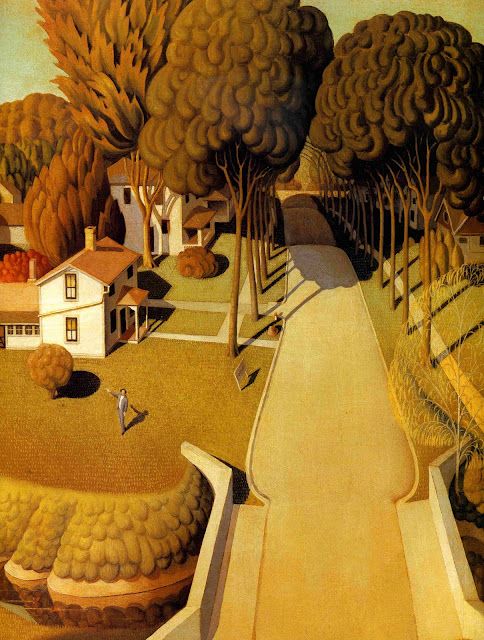 painting by Grant Wood