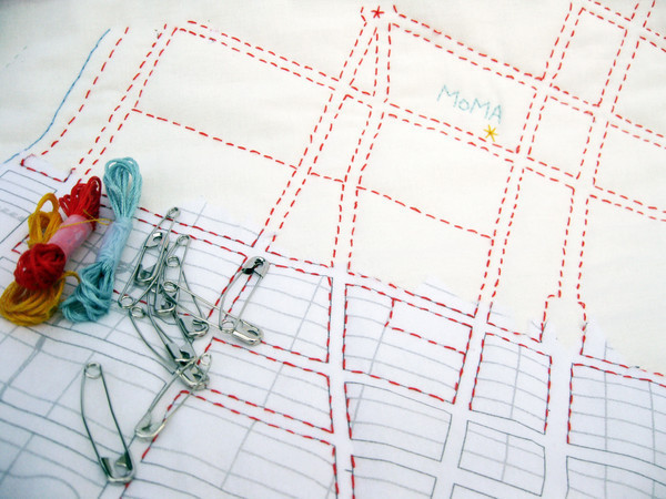 NYC DIY city quilt kit, photos via Haptic Lab